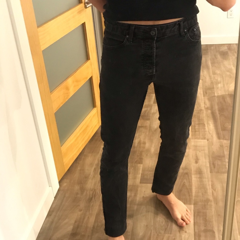 Topman Stretch Slim Black Jeans
